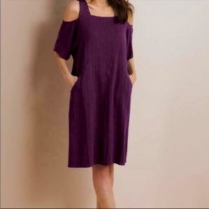 Soft Surroundings Emelia Cold-Shoulder Dress | Size Medium